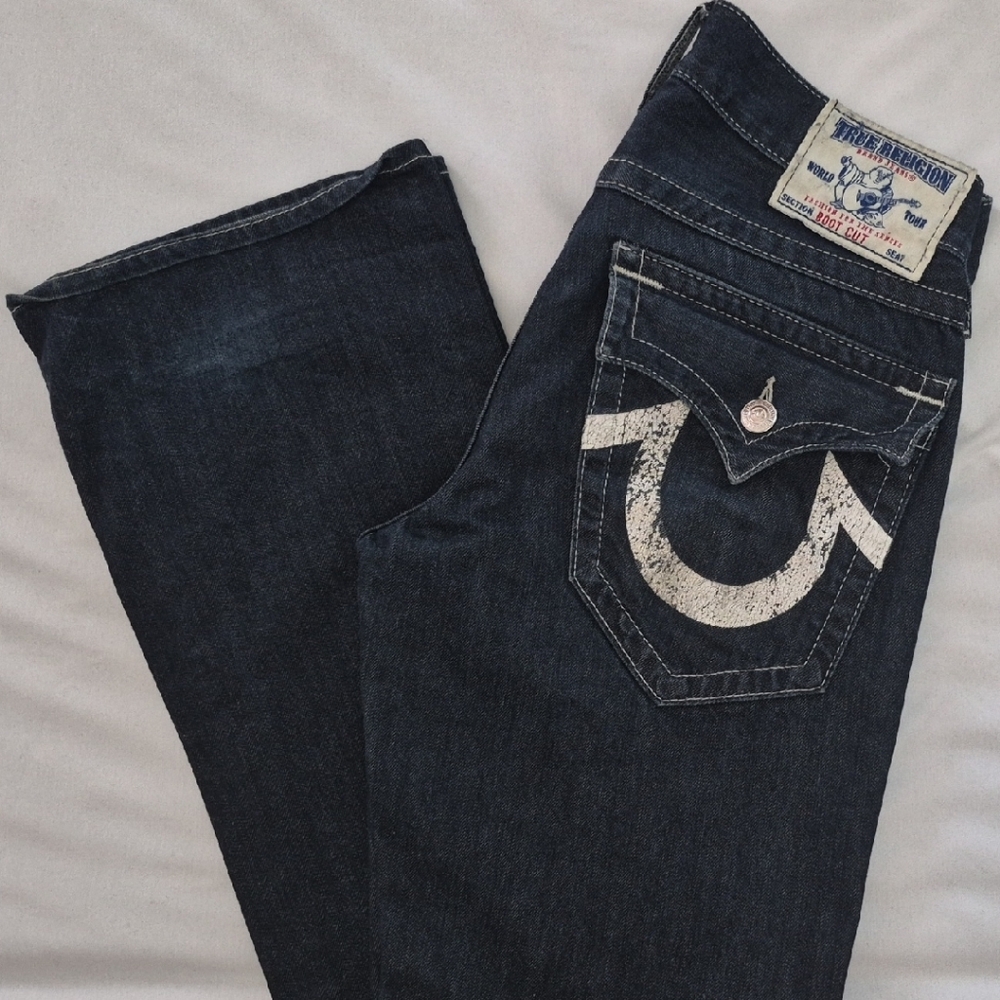 True Religion Dark Blue Boot Cut Jeans